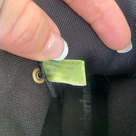 Timberland leather wedge ankle bootie boots 7 1/2 M - Picture 6 of 7